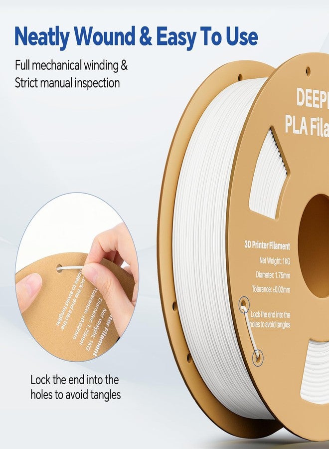 DEEPLEE PLA Filament 1.75mm 3D Printer Filament, 1kg White - Image 4