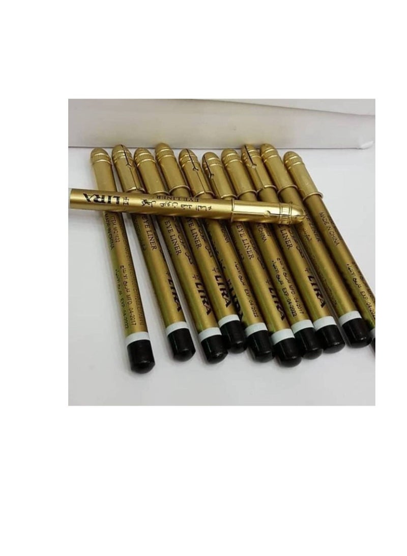 Generic Lira black waterproof eyeliner, made of 12 pieces 
