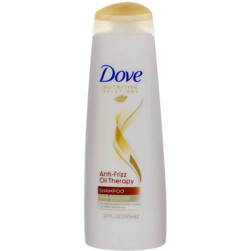 Dove Nutritive Solutions Anti Frizz Shampoo for Frizzy, Tangled Hair Oil Therapy with Nutri-Oils Moisturizing Shampoo Formula Smooths Hair 12 oz - Image 1