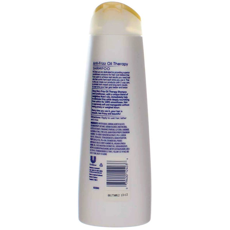 Dove Nutritive Solutions Anti Frizz Shampoo for Frizzy, Tangled Hair Oil Therapy with Nutri-Oils Moisturizing Shampoo Formula Smooths Hair 12 oz - Image 4