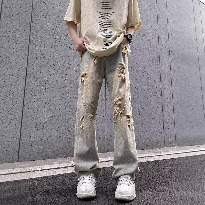 Unisex Classic Denim Jeans Loose Fit Daily Outdoor Wear - Image 1