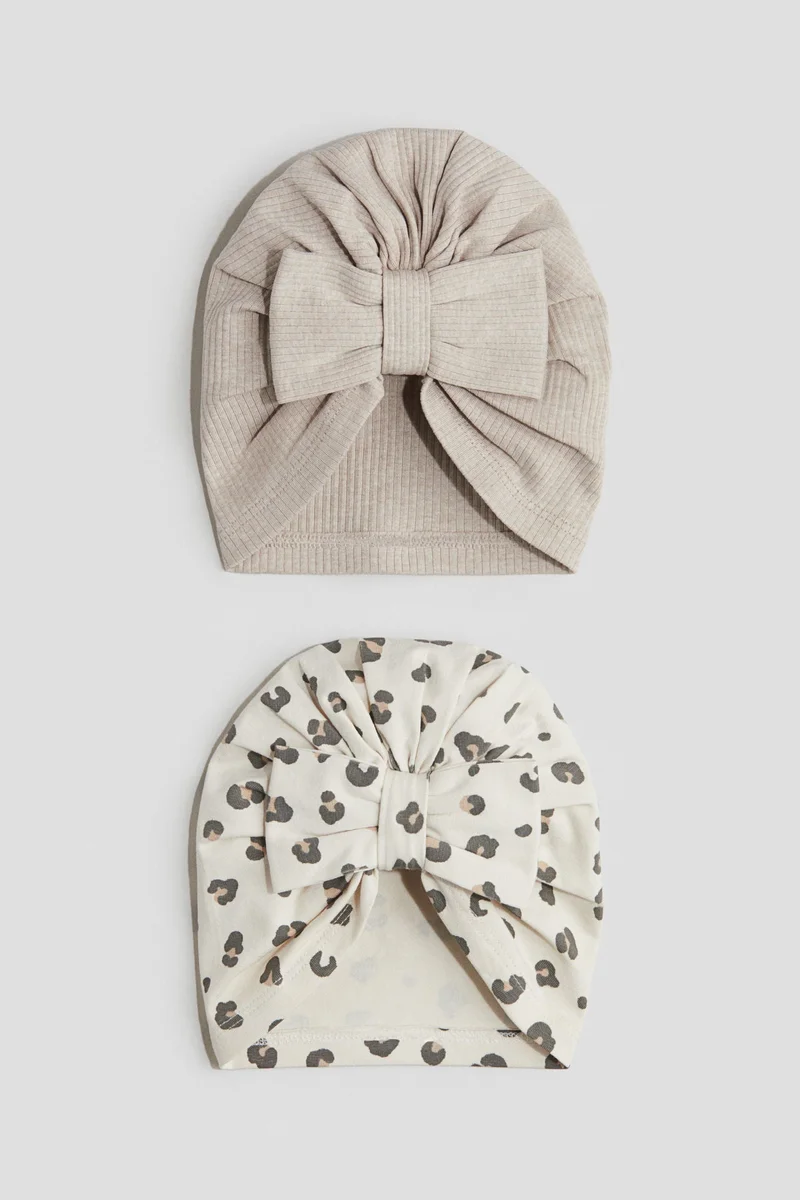 H&M 2-pack knot-detail hats