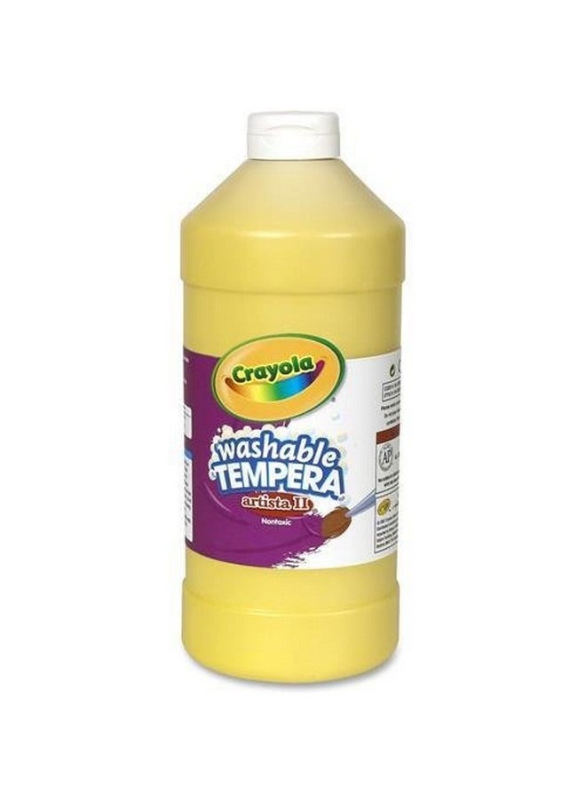 Crayola - 543132034 Artista Ii Washable Tempera Paint Yellow 32 Oz - Image 1