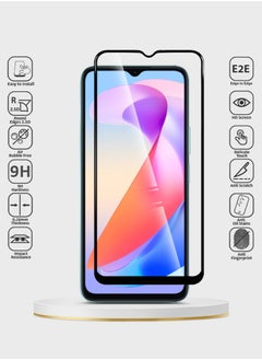 دبليو تيك هونر X6b 4G 2024 / هونر X6a 4G 2023 بريميوم E2E واقي شاشة زجاجي مقوى بغطاء كامل الغراء (MSGECN) - شفاف / أسود  - Image 2