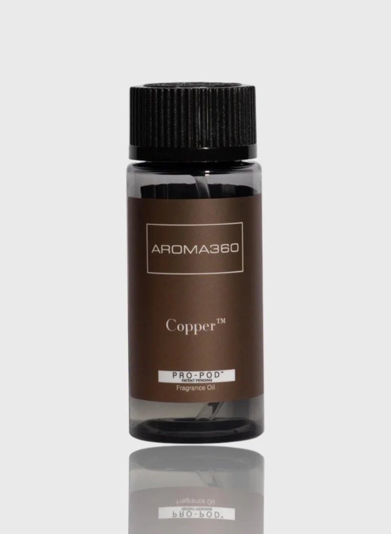 أروما 360  Copper Pro-Pod Oil Blend - Perfume Inspired for Luxury Essential Oil Diffusers - Aromatherapy Scent Diffuser Oil - Pear Blossom, Tuberose, Orange Flower, and Guaicwood - 50 mL, 1.7 fl oz