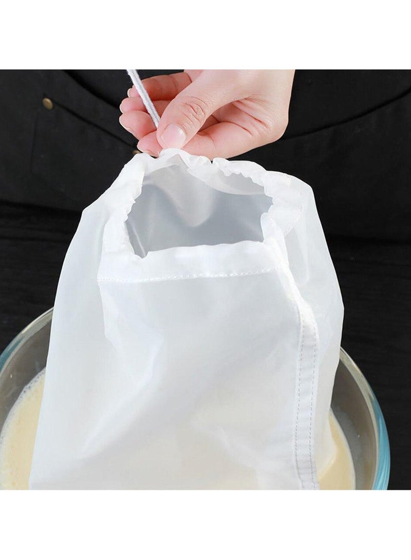 4 Pack Nylon Straining Bags, Fine Mesh Food Strainer, Reusable Filter Bags for Nut Milk, Juice, Yogurt, Soup, Cheese, and Coffee (20 x 30 CM)  - Image 3