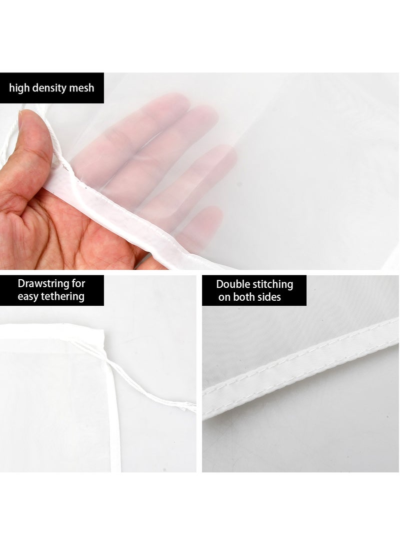4 Pack Nylon Straining Bags, Fine Mesh Food Strainer, Reusable Filter Bags for Nut Milk, Juice, Yogurt, Soup, Cheese, and Coffee (20 x 30 CM)  - Image 4