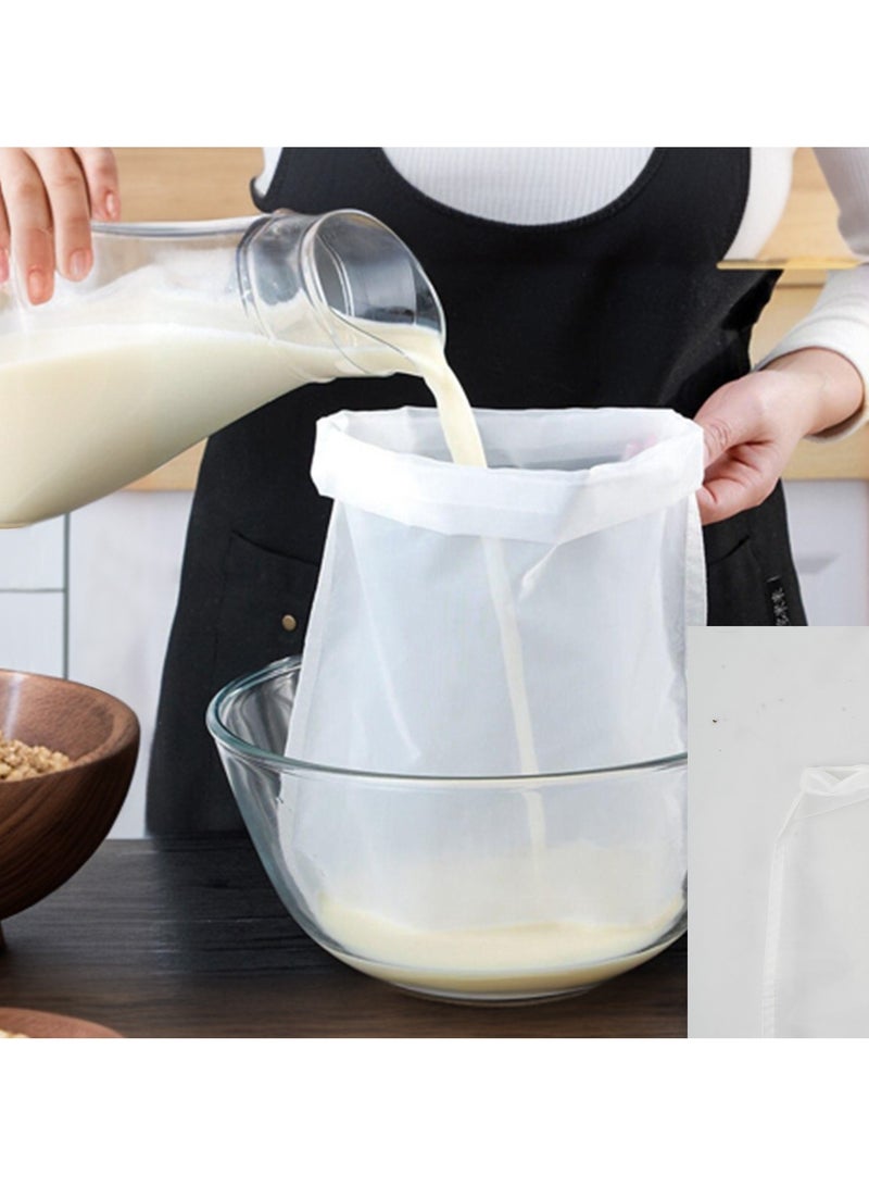 4 Pack Nylon Straining Bags, Fine Mesh Food Strainer, Reusable Filter Bags for Nut Milk, Juice, Yogurt, Soup, Cheese, and Coffee (20 x 30 CM)  - Image 5