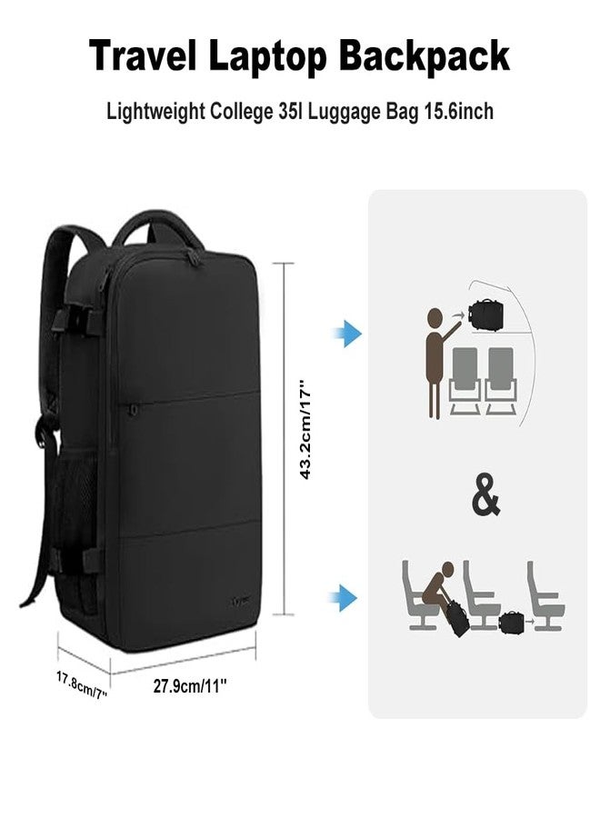 PALAY® Travel Laptop Backpack for Men Women, Airplane Approved Travel Backpack Suitcase with USB Charging Port, Lightweight College 35l Luggage Bag 15.6inch Laptop Mochila Gifts - Image 2