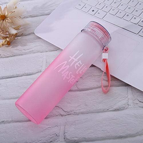SHOPELLA Hello Master Borosilicate Glass Water Bottle Transparent Durable and Stylish Bottle for Home Office School Gym Outdoor Activities and Traveling - Image 2