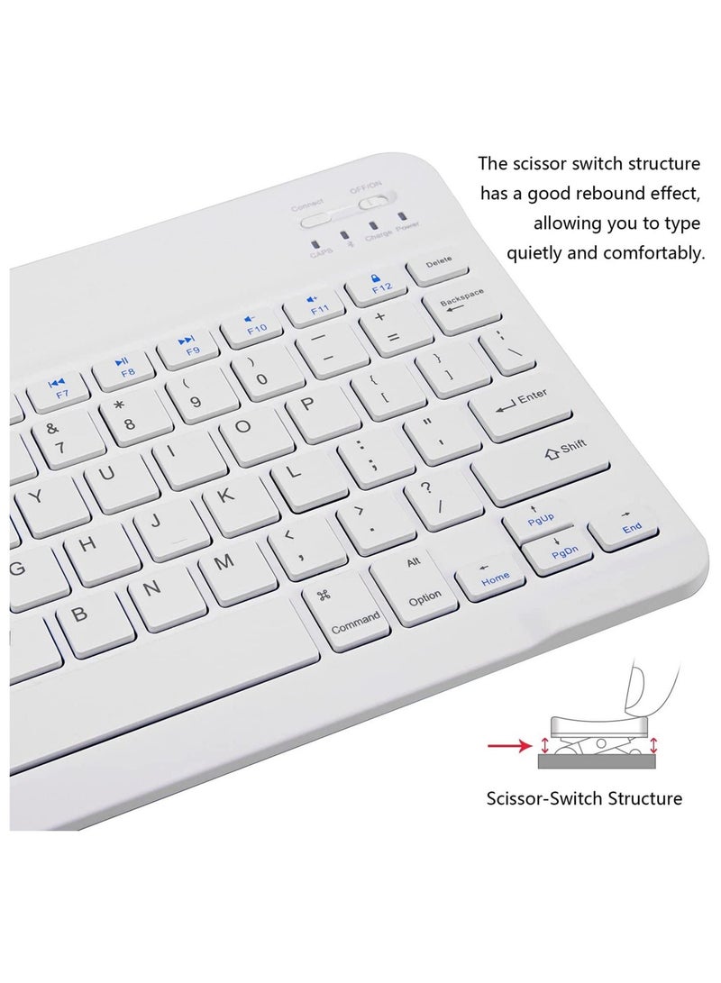 Ultra-Slim Bluetooth Keyboard and Mouse Combo Rechargeable Portable Wireless Keyboard Mouse Set for Apple iPad iPhone iOS 13 and Above Samsung Tablet - Image 3