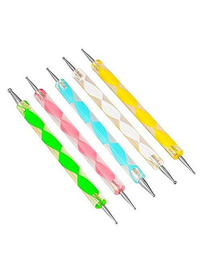 Goliton Nail Art Design Dotting Painting Drawing Polish Brush Pen Dotting Tools Set For Nail Art Embossing Stylus For Painting (5Pcs)  - Image 2