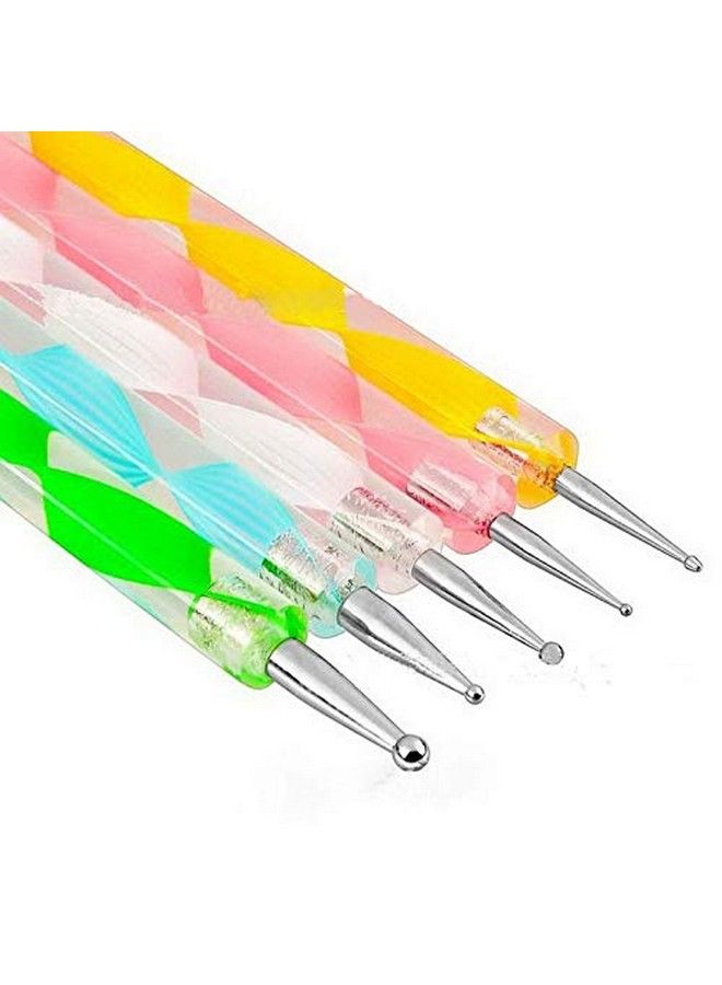 Goliton Nail Art Design Dotting Painting Drawing Polish Brush Pen Dotting Tools Set For Nail Art Embossing Stylus For Painting (5Pcs)  - Image 4