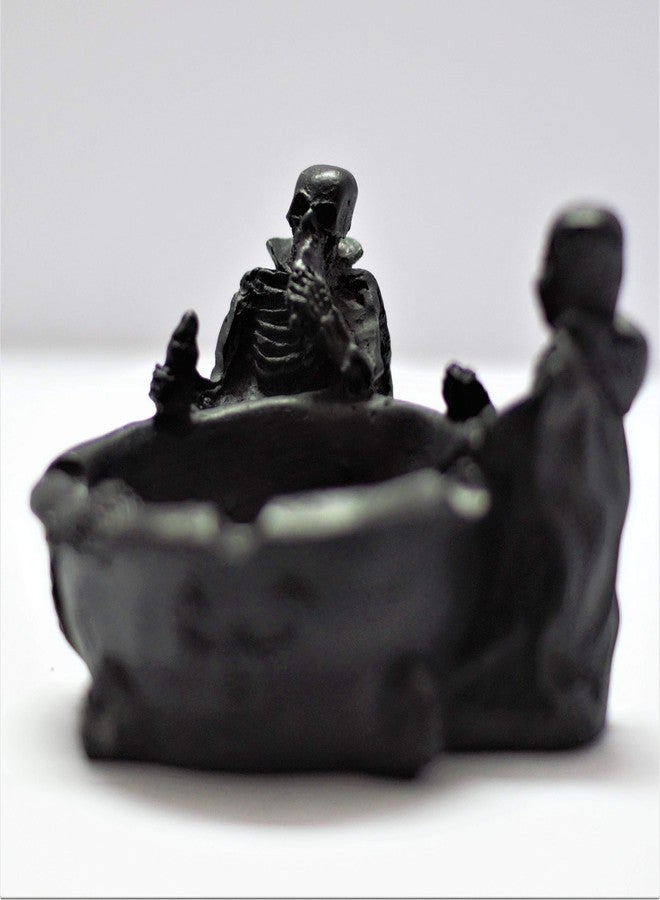 Inara Creation 2 Skeleton Skull Ashtray - Black - Image 4