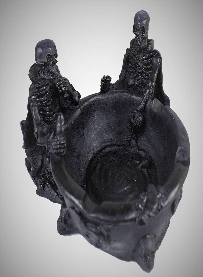 Inara Creation 2 Skeleton Skull Ashtray - Black - Image 1