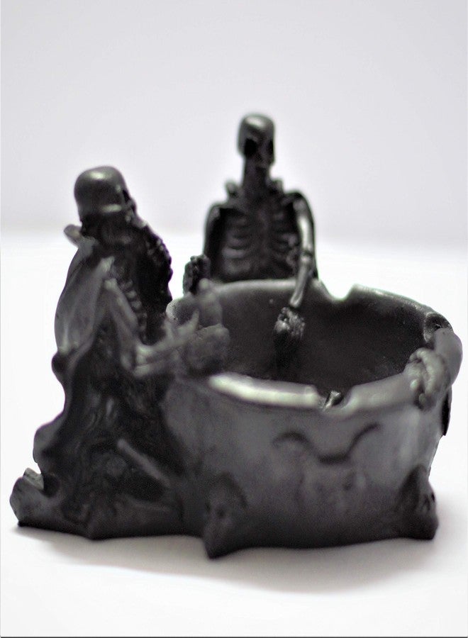Inara Creation 2 Skeleton Skull Ashtray - Black - Image 2