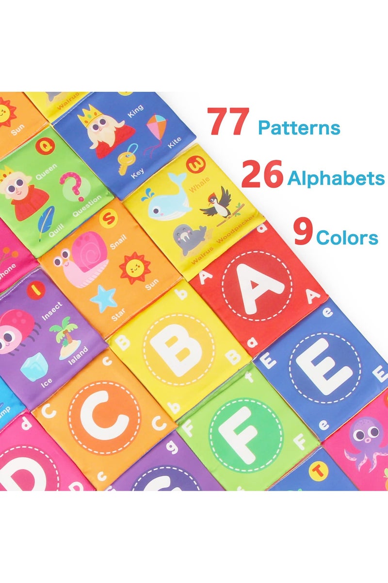 Soft Alphabet Cards Toys – 26Pcs ABC Animal Cloth Flashcards, Early Learning Sensory Book, Baby Interactive Educational Toys with Storage Bag for Newborns, Infants, Tummy Time, Preschool Kids - Image 4
