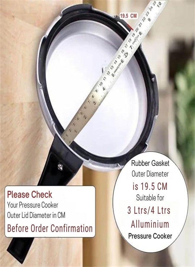 Mini Rubber Gasket for Pressure Cooker Lid, Black, 19.5 cm Outer Diameter, Compatible with Prestige, Premier, Butterfly, Nandi, Kaviraj, Pigeon 3L/4L Aluminium Cookers - Image 3
