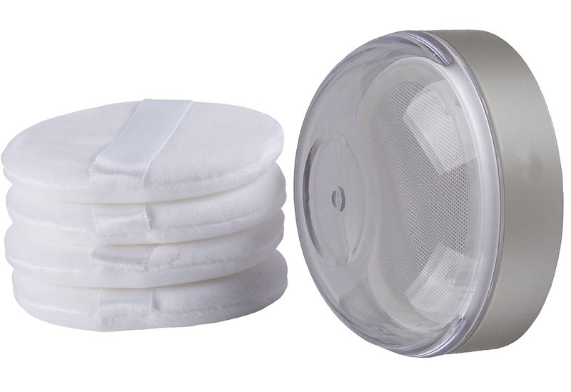 Powder Puff Reusable Empty Makeup Container with Elasticated Net Sifter for Setting Powder Face Powder Travel and Daily Use