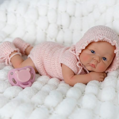 Mire & Mire Mire  Mire Reborn Baby Dolls 12 Girl Full Body Silicone Baby Doll Newborn That Look Open Eyes Baby DollsPink - Image 1