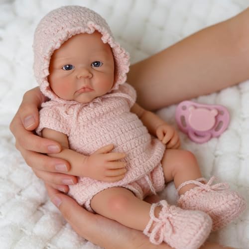 Mire & Mire Mire  Mire Reborn Baby Dolls 12 Girl Full Body Silicone Baby Doll Newborn That Look Open Eyes Baby DollsPink - Image 5