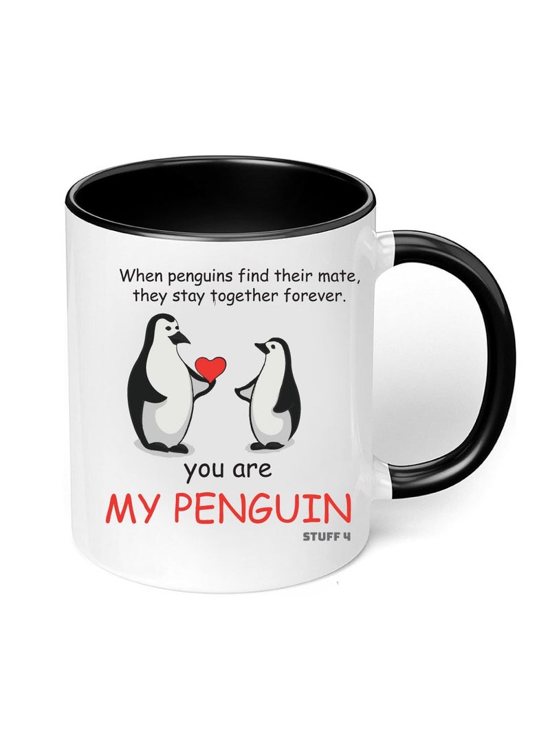 PRINTSHOP4ME Happy Valentine Day with a Black Two-Tone Coffee Mug - Perfect for Couples - Gift for Your Loved One - Gifts for Him Husband - Dad - Boyfriend on Valentines Day - Image 5