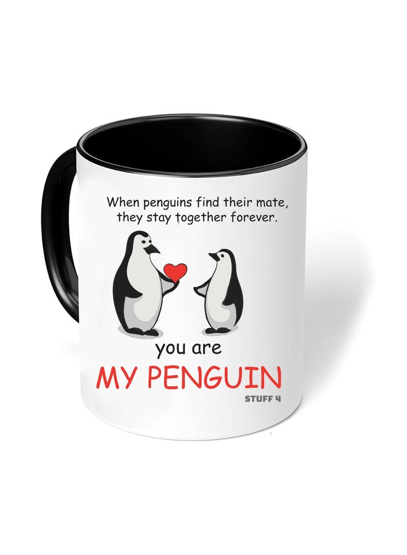 PRINTSHOP4ME Happy Valentine Day with a Black Two-Tone Coffee Mug - Perfect for Couples - Gift for Your Loved One - Gifts for Him Husband - Dad - Boyfriend on Valentines Day - Image 3