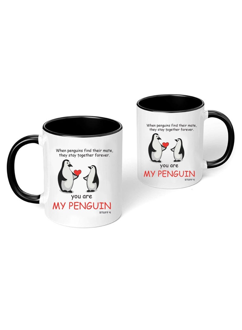 PRINTSHOP4ME Happy Valentine Day with a Black Two-Tone Coffee Mug - Perfect for Couples - Gift for Your Loved One - Gifts for Him Husband - Dad - Boyfriend on Valentines Day - Image 2