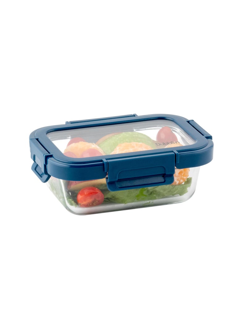 DUBBLIN Keep In Glass Borosilicate Glass Container 370ml - Rectangular, Clear | Oven, Freezer & Microwave Safe Storage Solution (1 Piece) - Image 1