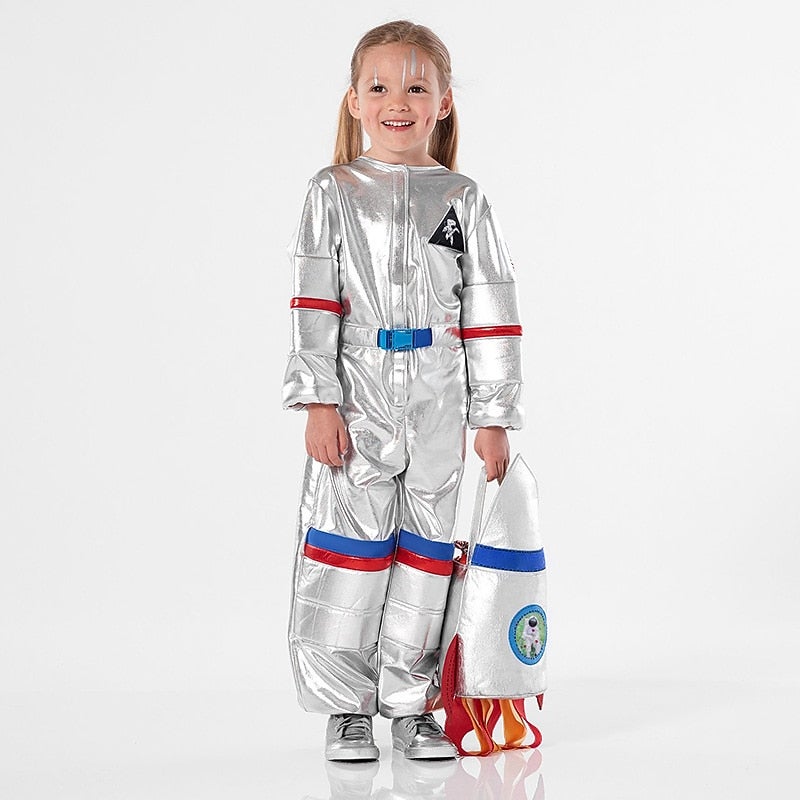 Y&D Onesies Astronaut Cosplay Kid's Boys' Girls' Carnival Masquerade Mardi Gras Carnival Halloween Performance Easy Halloween Costumes Dress Up - Image 3