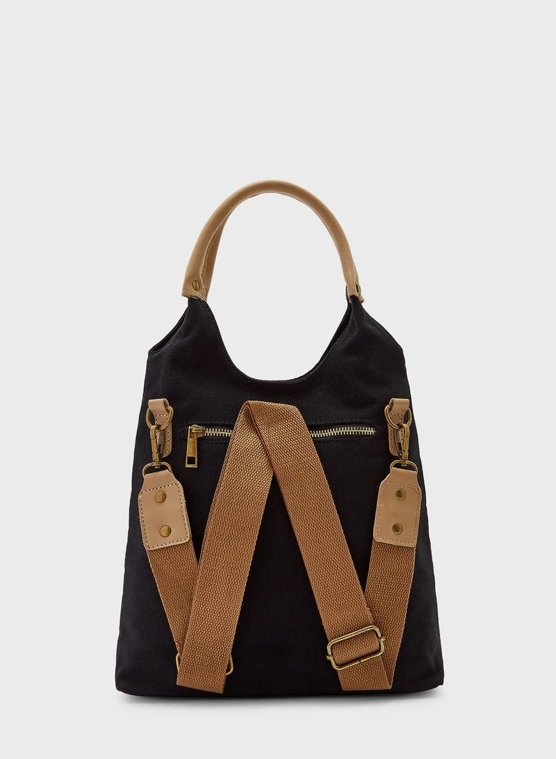 Ginger Front Pocket Canvas Shopper