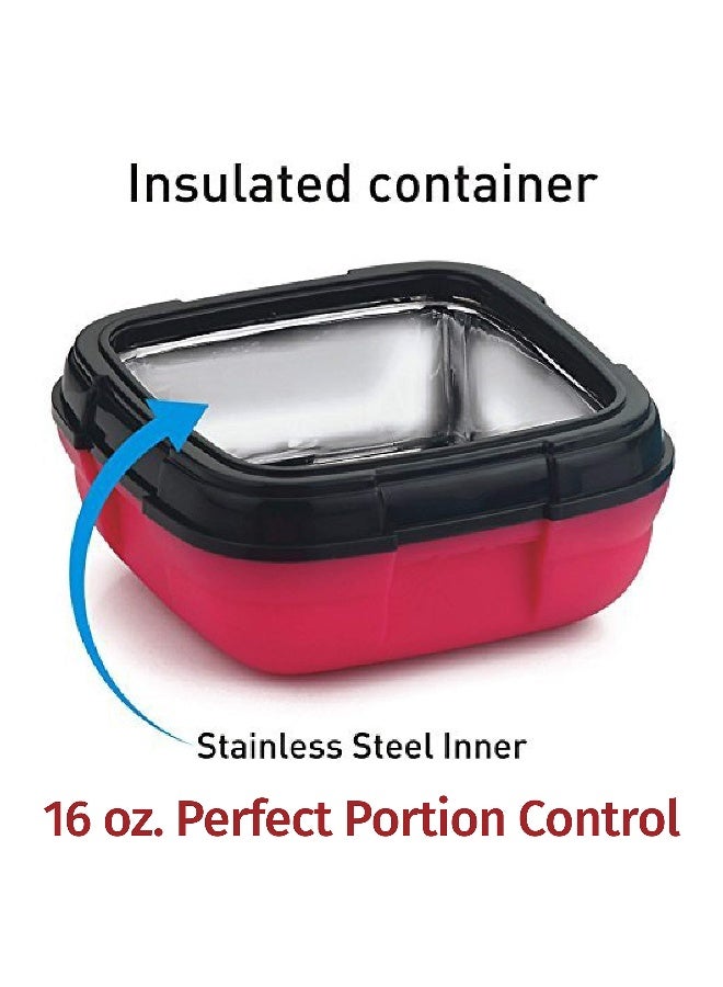 Pinnacle Insulated Leak Proof Lunch Box for Adults and Kids - Thermal Lunch Container With NEW Heat Release Valve, 16 oz (Pink) - Image 3