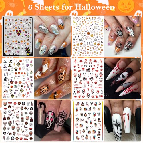 winthrop 30 Sheets All Holiday Nail Stickers, Thanksgiving Independence Christmas Valentine's HalloweenDay Nail Art Decals Mixed All Season Set, Self-Adhesive Design Year-Round Manicure Decorations Supplies - Image 2