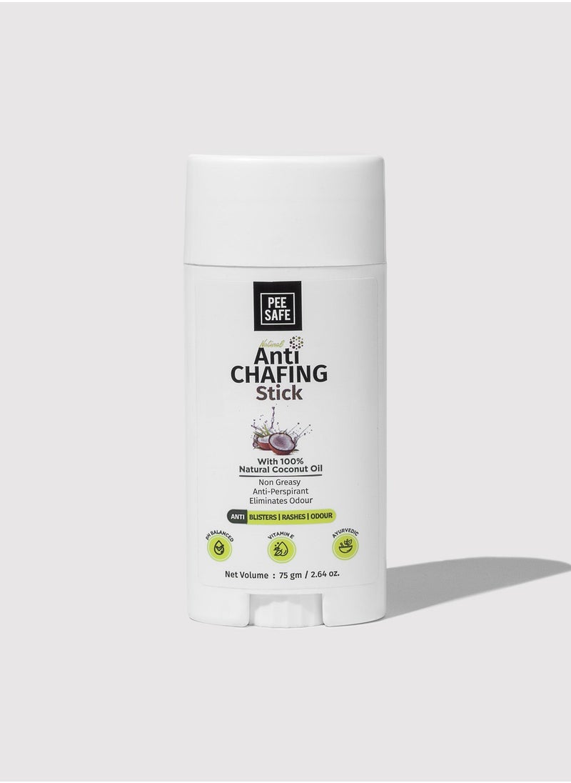 PEESAFE - PeeSafe 100% Natural Anti Chafing Stick for Underarms and Inner Thighs, Suitable for Blisters, Rashes & Odour, Coconut Oil, Aloe Vera and Vitamin E, Paraben & Silicon Free, Maintain Skin PH, 75gm - Image 1