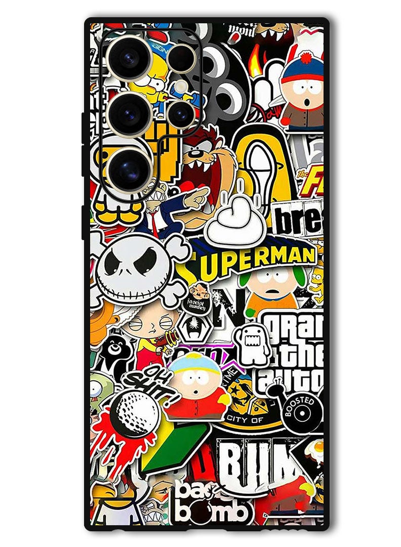 Theodor Protective Case Anti Scratch Shock Proof Bumper Cover For Samsung Galaxy S24 Ultra superhero tags - Image 1