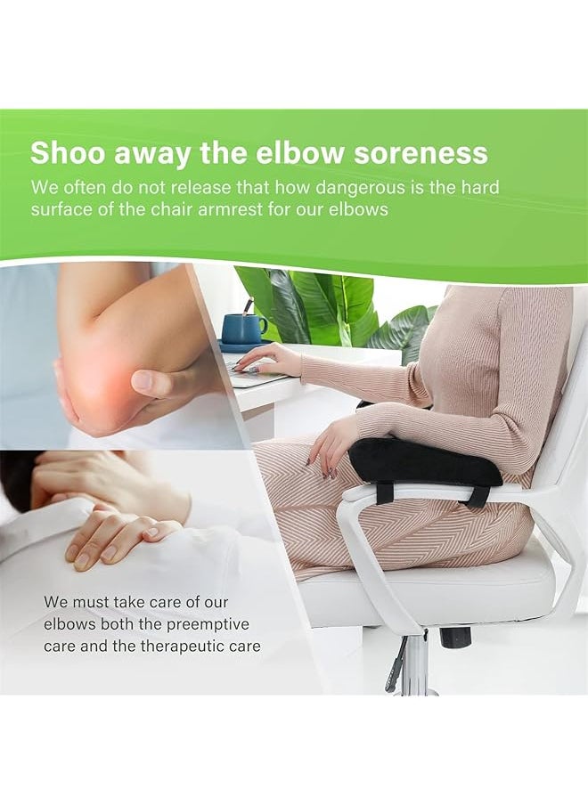 X spring 2 Pcs Chair Armrest Pads Ergonomic Armrest Cushion For Elbow Pressure Relief Chair Arm Pads With Memory Foam Chair Armrest Cushions Elbow Pillow For Computer Gaming Desk Chairs  - Image 4