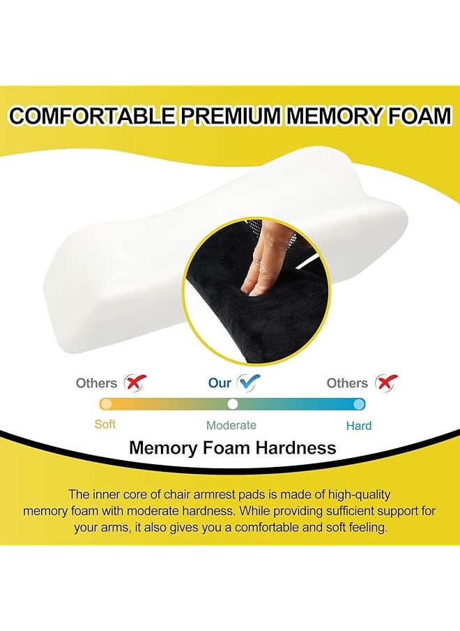 X spring 2 Pcs Chair Armrest Pads Ergonomic Armrest Cushion For Elbow Pressure Relief Chair Arm Pads With Memory Foam Chair Armrest Cushions Elbow Pillow For Computer Gaming Desk Chairs  - Image 2