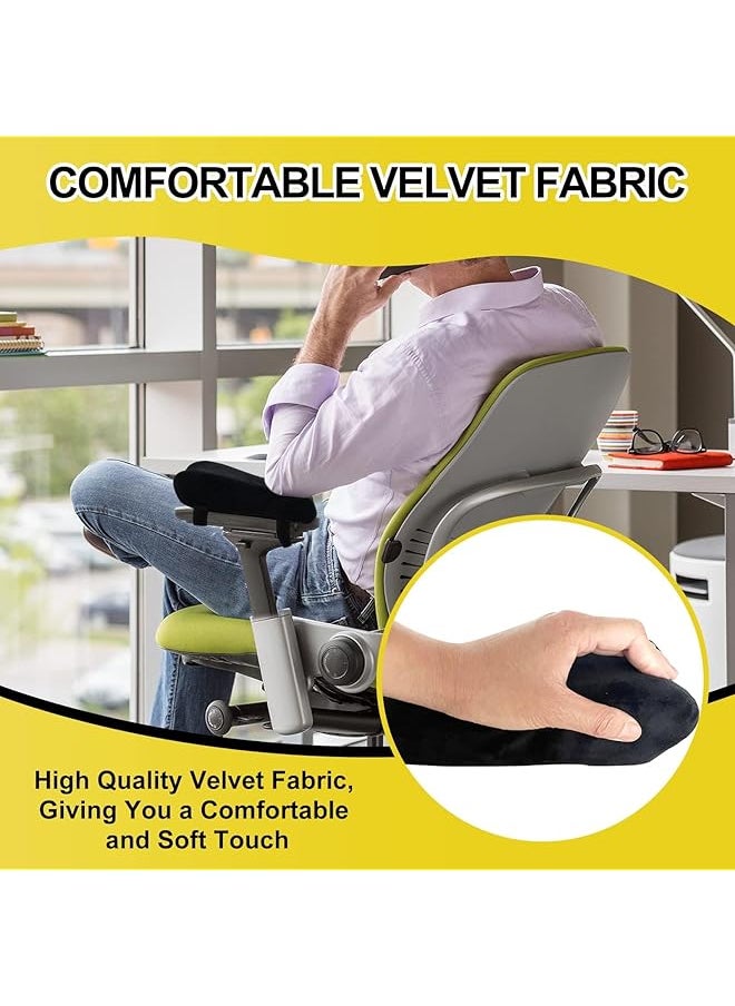 X spring 2 Pcs Chair Armrest Pads Ergonomic Armrest Cushion For Elbow Pressure Relief Chair Arm Pads With Memory Foam Chair Armrest Cushions Elbow Pillow For Computer Gaming Desk Chairs  - Image 3