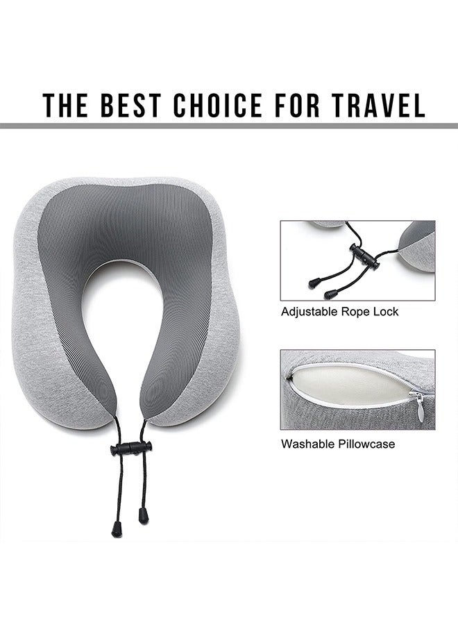 Generic Travel Pillow Luxury Memory Foam Neck and Head Support Soft Sleeping Rest Cushion Travel Neck Pillow  - Image 2