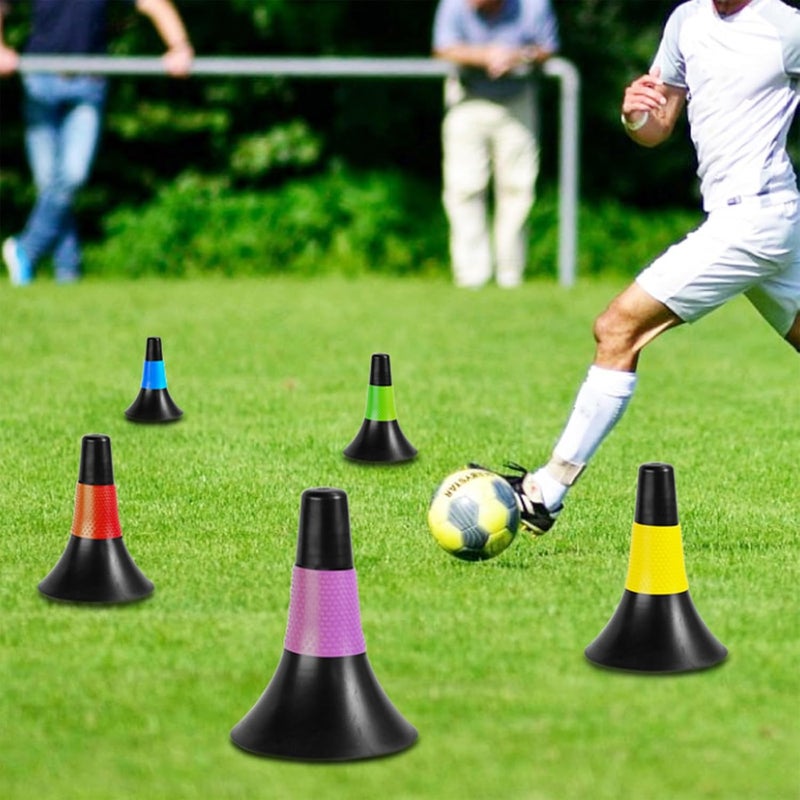 ZEAYEA 8 Pcs Agility Training Sport Cone, 9 Inches Soccer Cones with Carry Bag, Basketball Training Cones for Soccer Football Basketball Speed Grab Drills and Training - Image 5