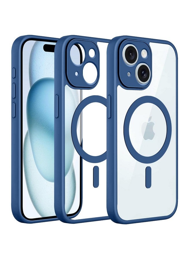 Amozo Amozo Mag-Safe Case Compatible for iPhone 15 Cover | Transparent Ultra Hybrid Drop and Camera Protection Back Cover Case Compatible for iPhone 15 (Blue, for iPhone 15) - Image 1