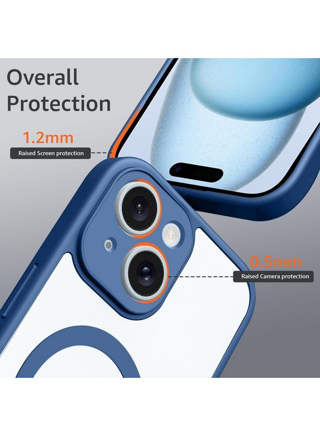 Amozo Amozo Mag-Safe Case Compatible for iPhone 15 Cover | Transparent Ultra Hybrid Drop and Camera Protection Back Cover Case Compatible for iPhone 15 (Blue, for iPhone 15) - Image 3
