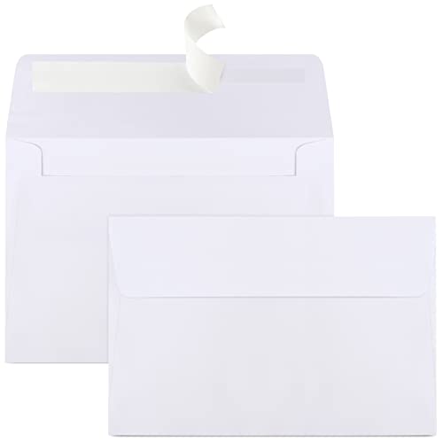 Joyberg 70 Packs A4 Envelopes, White, 4x6 Photo, Self Seal for Invitations, Weddings, Baby Shower, Photos, Postcards, Greeting Cards, Mailing - Image 1