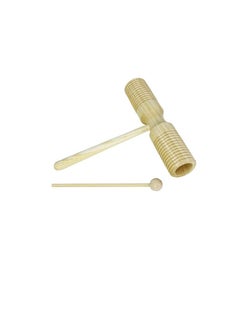 Generic Two Tone Wood Block Guiro Scraper with Wooden Beater, Percussion Rhythm Block  - Image 1