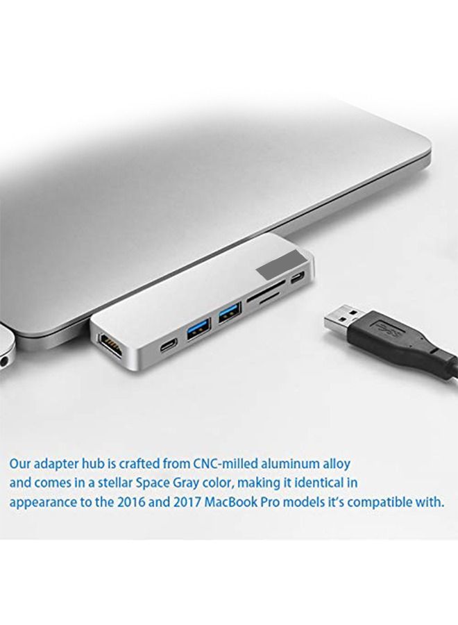 موزع يو إس بي تايب C محول 7 في 1 متوافق مع اجهزة الماك - Image 5