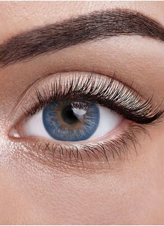 Unibling Peacock Blue Yearly Colored Unisex Cosmetic Contact Lenses, Enlargement Collection  - Image 4