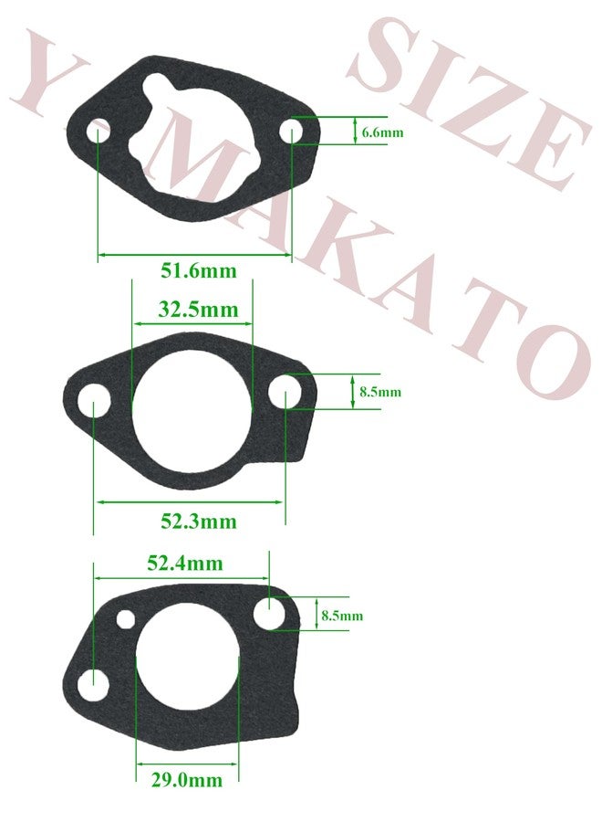 YAMAKATO 1mm Thick GX390 GX340 Carburetor Gaskets for Honda gx 390 Predator 420cc 389cc 439cc 459cc 13hp 11hp Champion Generac 6500 9000 8750 9500 Carb Gasket Kit Engines & Generators 16221-Z5T-000 - Image 2