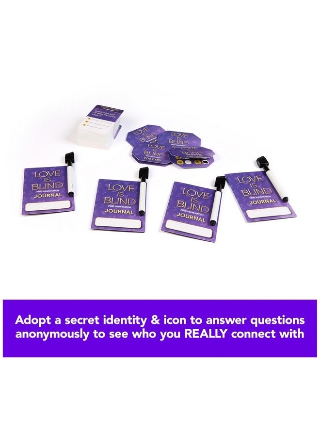 سبين ماستر جيمز Spin Master Games, Love is Blind - Find Your Match, استنادا إلى سلسلة Netflix الناجحة, ألعاب الحفلات لمنح الأصدقاء, ساعة سعيدة, حفلة توديع العزوبية, نشاط الزوجين للبالغين, 2-6 لاعبين للأعمار من 18 عاما فما فوق - Image 4