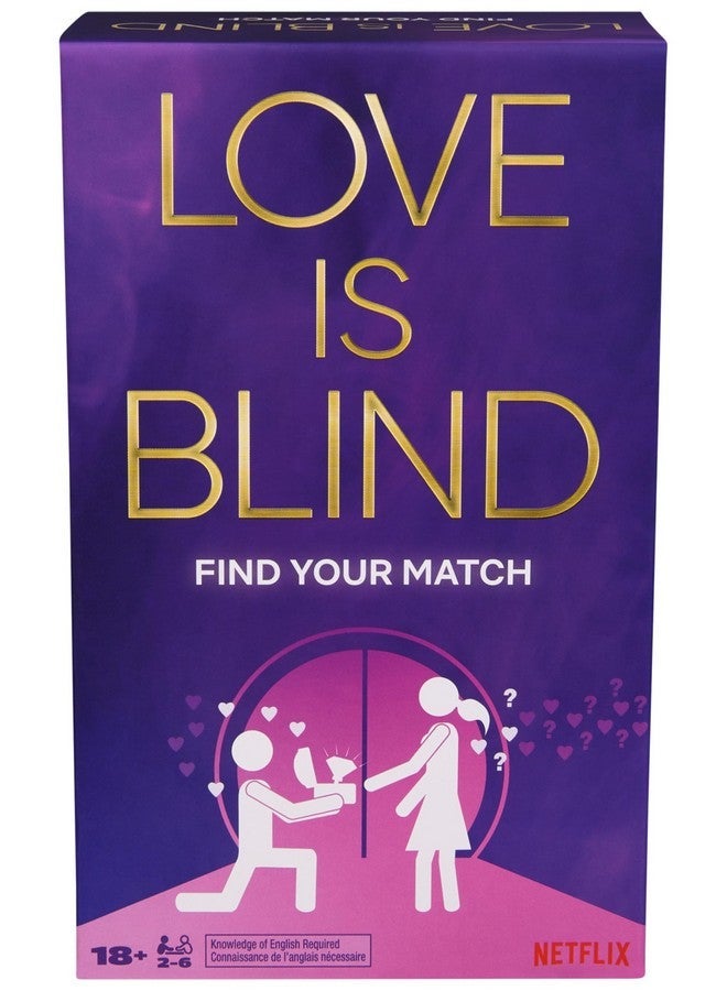 سبين ماستر جيمز Spin Master Games, Love is Blind - Find Your Match, استنادا إلى سلسلة Netflix الناجحة, ألعاب الحفلات لمنح الأصدقاء, ساعة سعيدة, حفلة توديع العزوبية, نشاط الزوجين للبالغين, 2-6 لاعبين للأعمار من 18 عاما فما فوق - Image 1