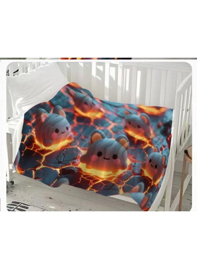 general Children's or student cartoon flannel thin blanket (warm and comfortable, suitable for sleep, games) 100cm*150cm - Image 3